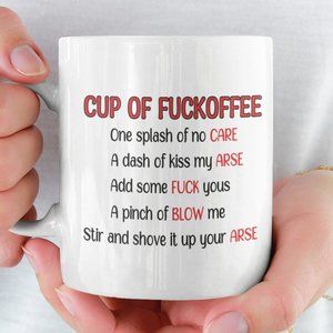 Sassy coffee cup, Sarcasm saying print.